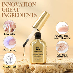 UNA GELLA Gel Nail Glue texture close-up