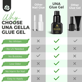 UNA GELLA Gel Nail Glue with nail tips and accessories