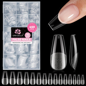 UNA GELLA Gel Nail Tips Coffin Medium 450PCS front view