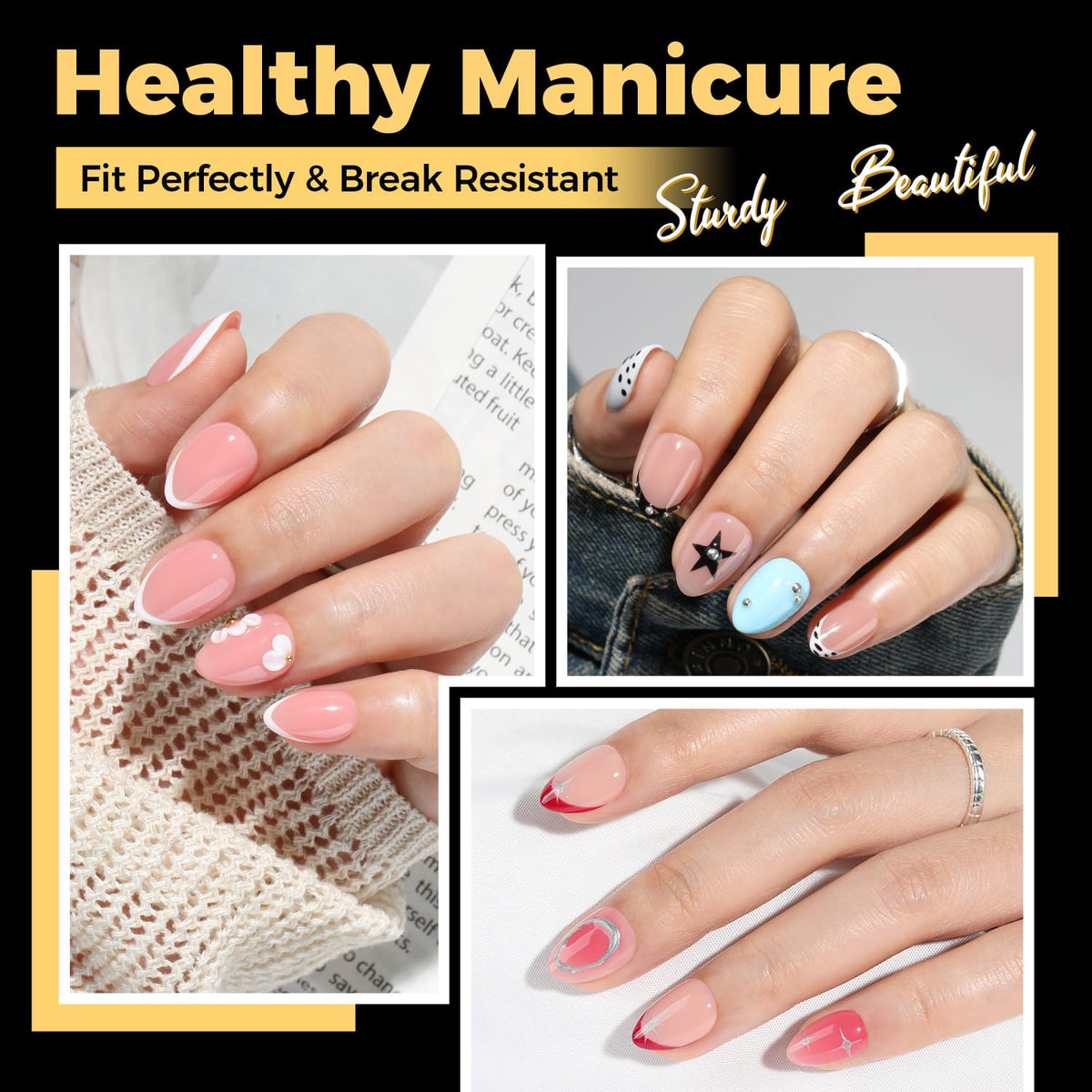 UNA GELLA gel nail tips in packaging
