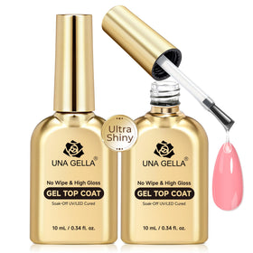 UNA GELLA Gel Top Coat No Wipe 2PCS packaging front view