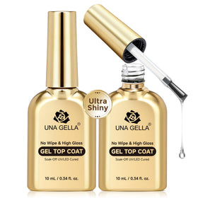 UNA GELLA Gel Top Coat No Wipe 2PCS side view