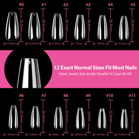 UNA GELLA Long Coffin Nail Tips showing smooth edges
