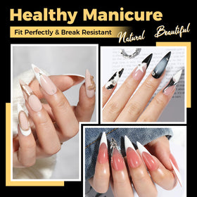 UNA GELLA Long Stiletto Gel Nail Tips 600Pcs packaging