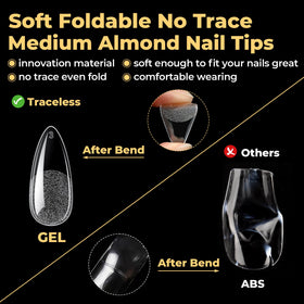 UNA GELLA Medium Almond Nail Tips 240PCS in a hand