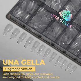 UNA GELLA Medium Almond Nail Tips 240PCS on a nail