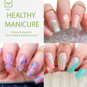 UNA GELLA Medium Square Gel Nail Tips packaging with clear tips