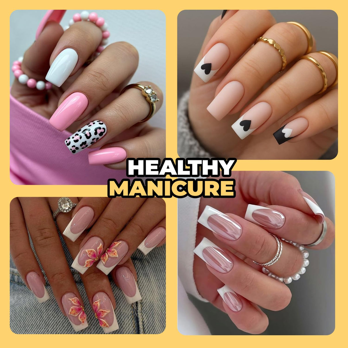 UNA GELLA Medium Square Nail Tips 240PCS packaging