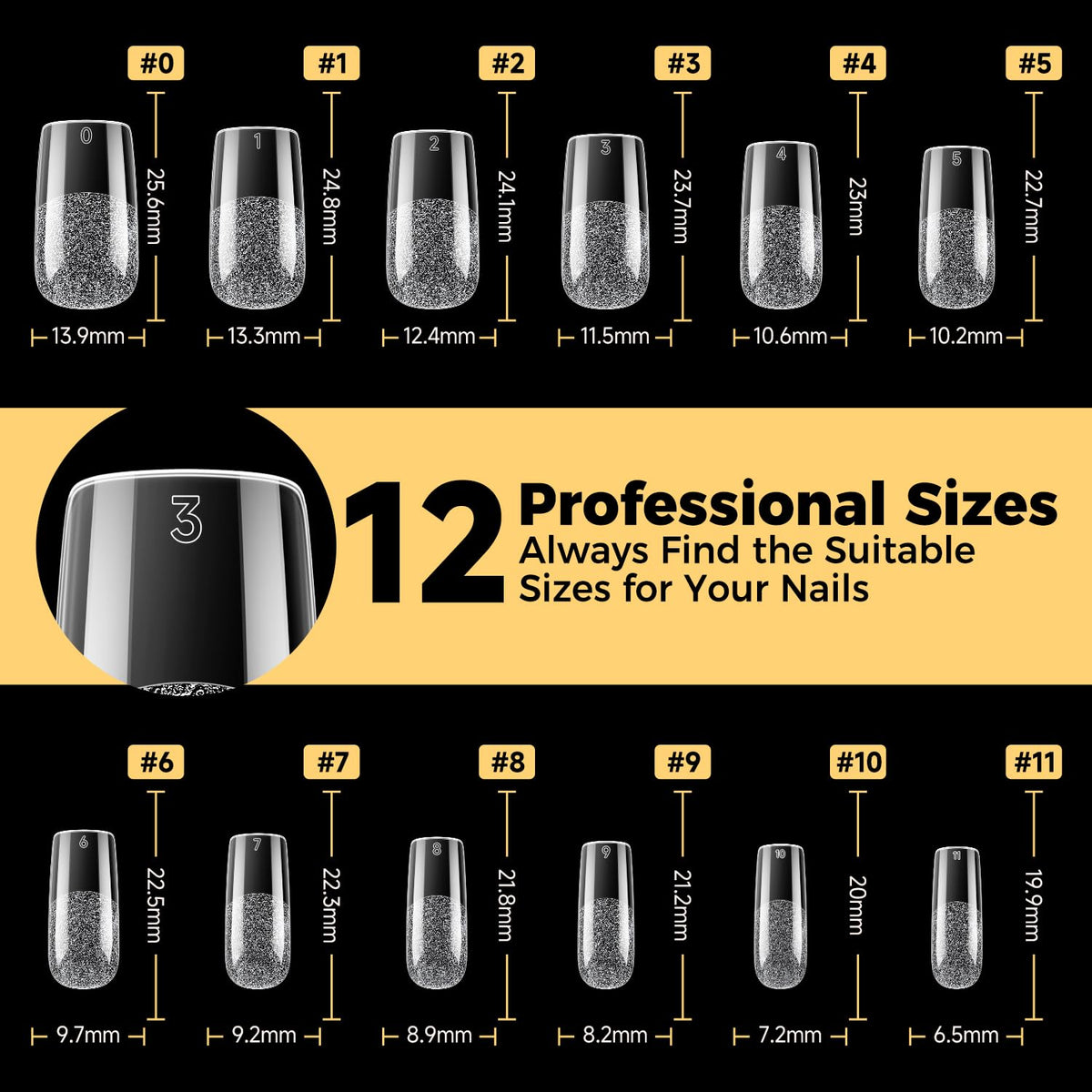 UNA GELLA Medium Square Nail Tips lifestyle scene