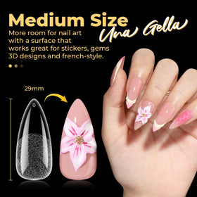 UNA GELLA Medium Stiletto Gel Nail Tips detailed view