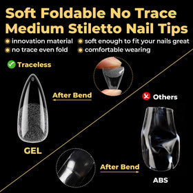 UNA GELLA Medium Stiletto Gel Nail Tips packaging