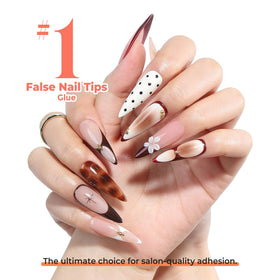 UNA GELLA Nail Glue 80g lifestyle scene with nails