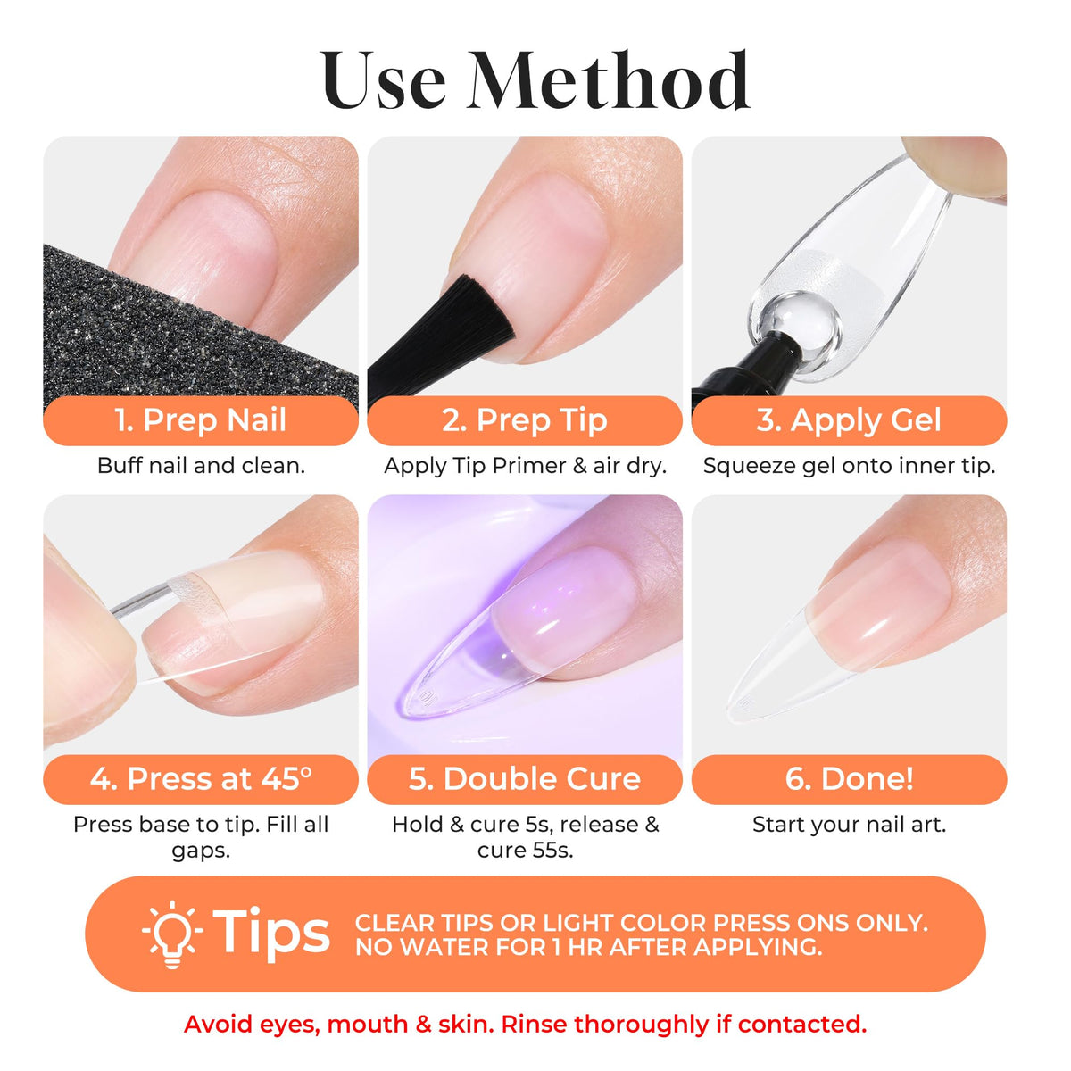UNA GELLA Nail Glue 80g packaging details