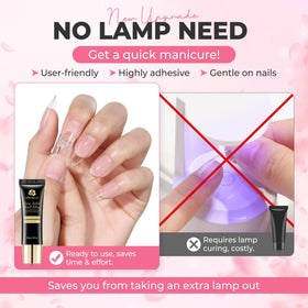 UNA GELLA nail glue application on press on nails