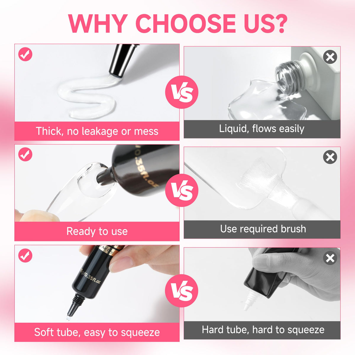UNA GELLA nail glue application process demonstration