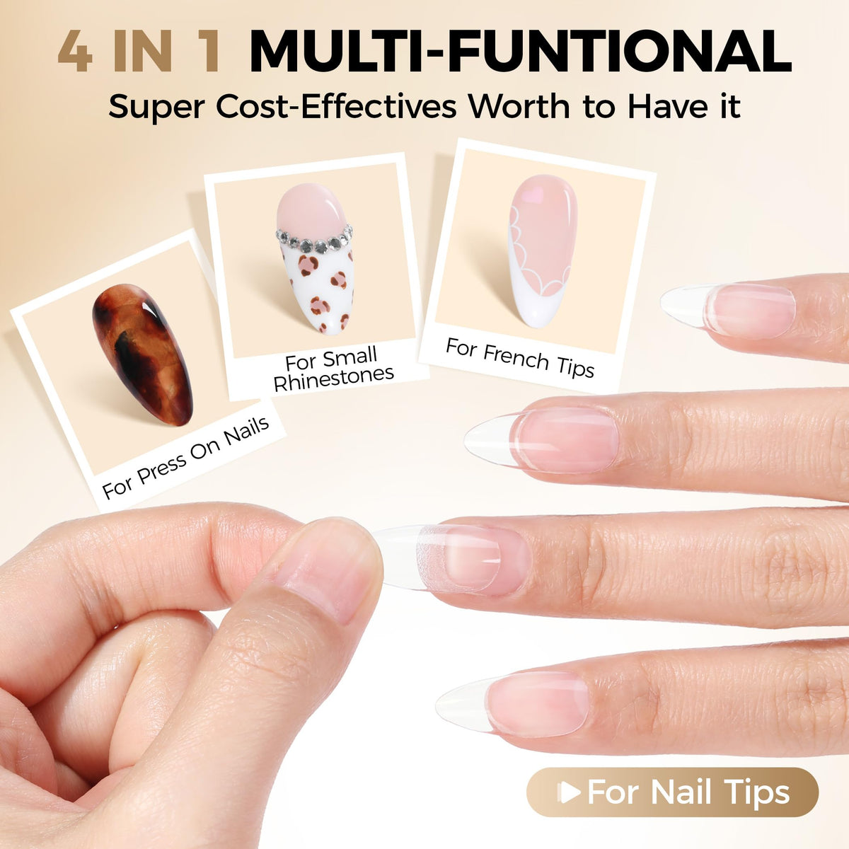 UNA GELLA Nail Glue Gel 15g in a travel bag