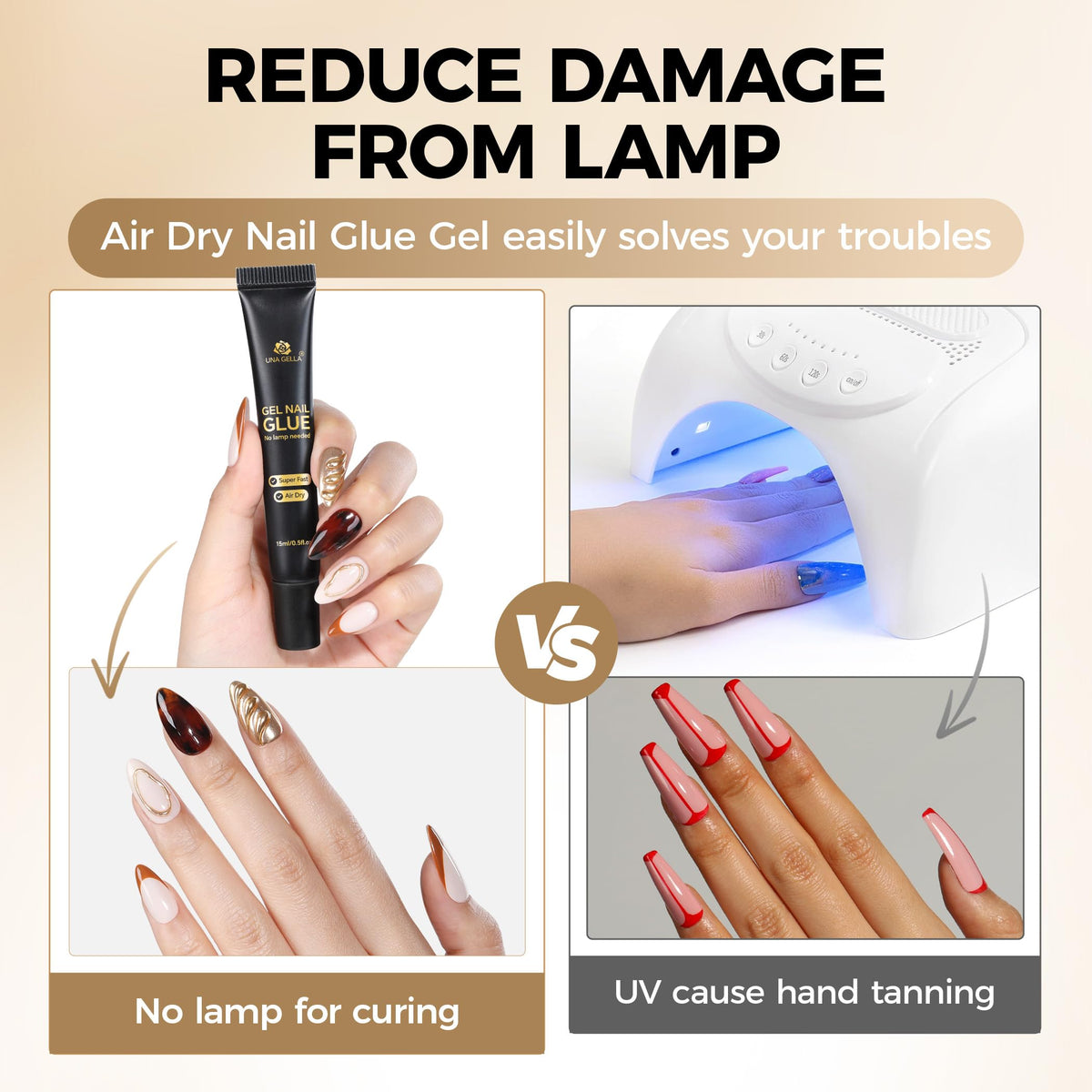 UNA GELLA Nail Glue Gel 15g packaging