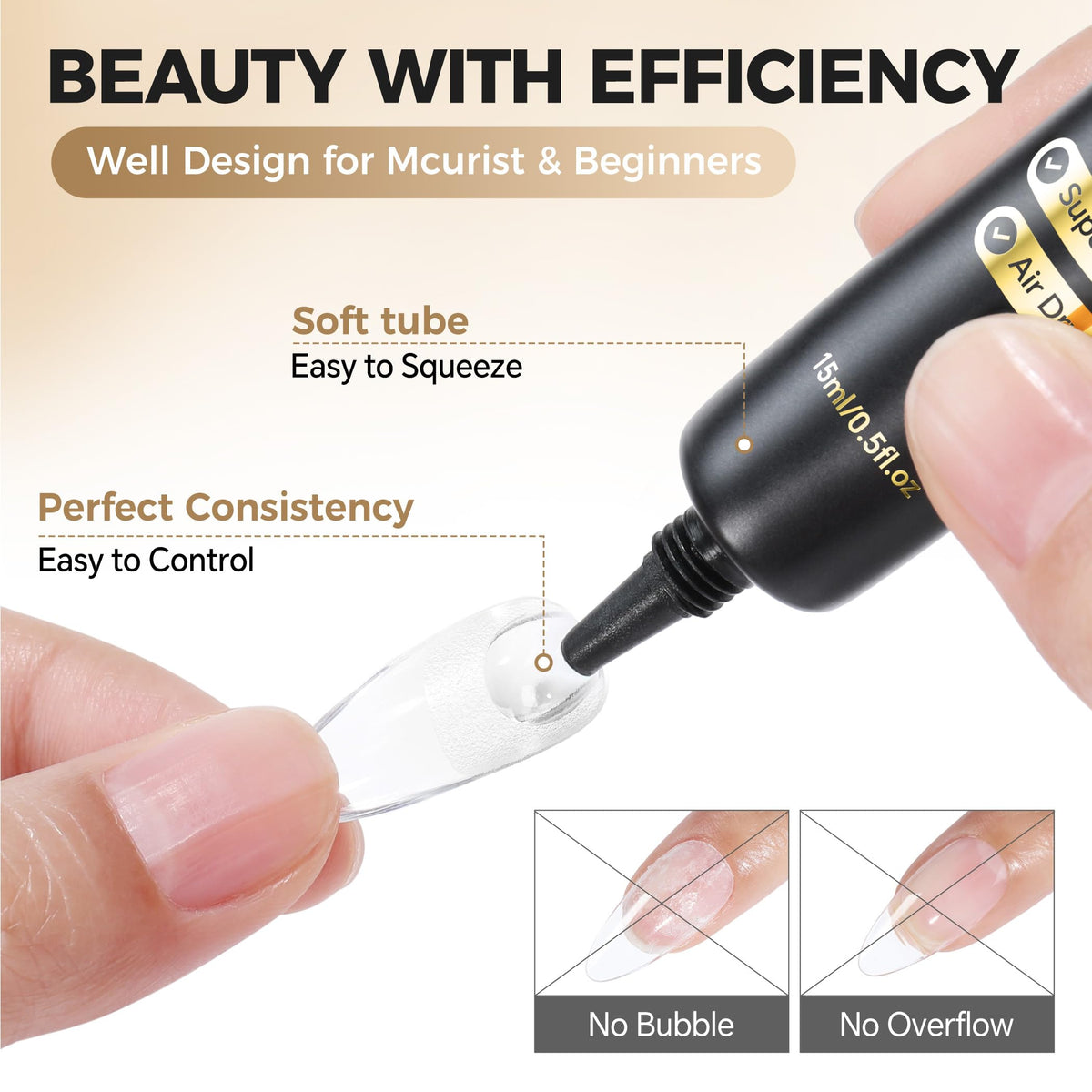 UNA GELLA Nail Glue Gel 15g used on toenails