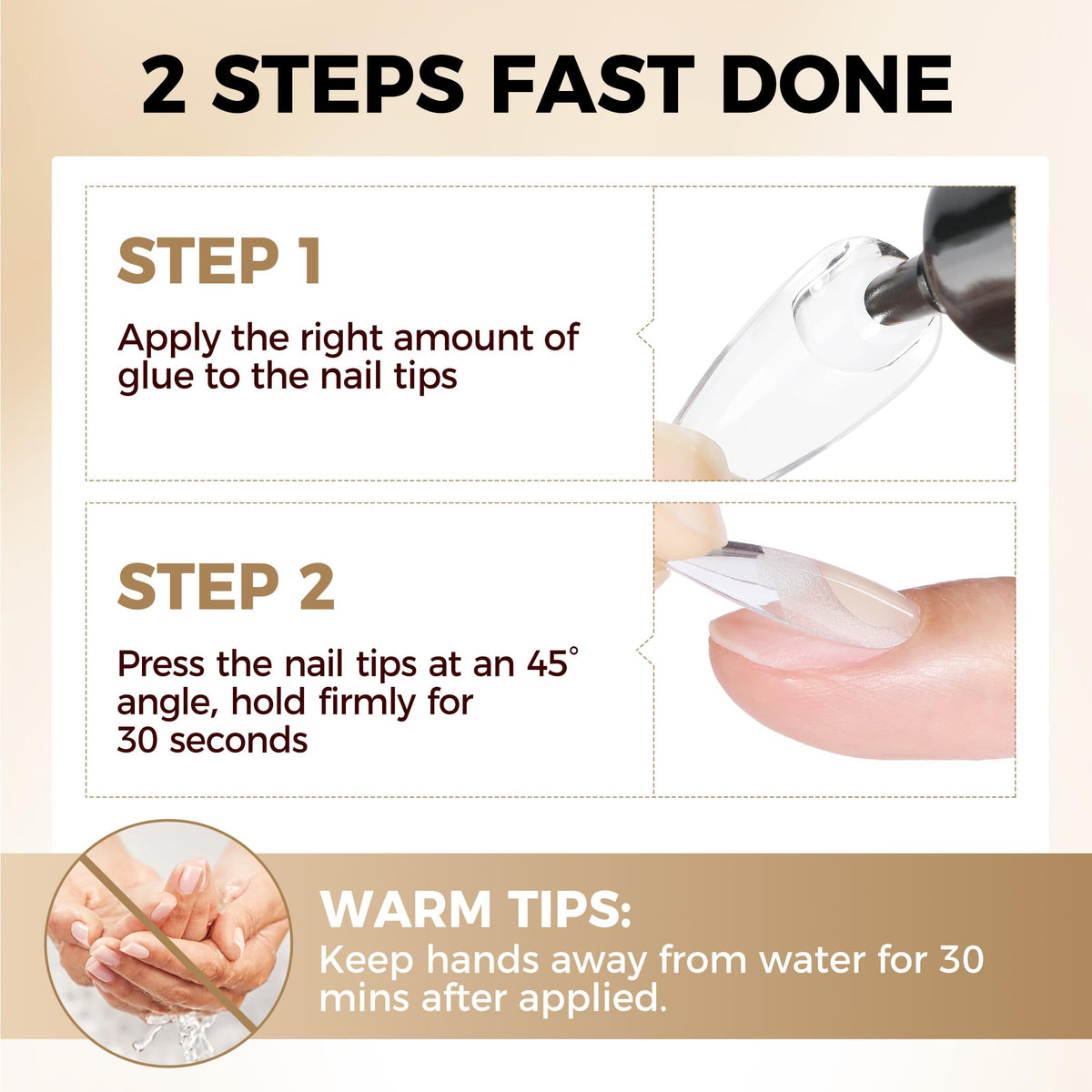 UNA GELLA Nail Glue Gel 15g with removal guide