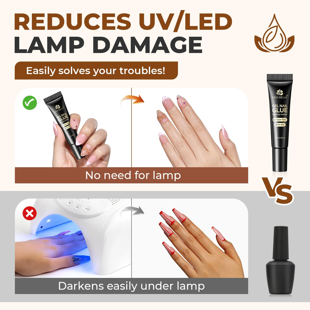 UNA GELLA nail glue in lifestyle setting