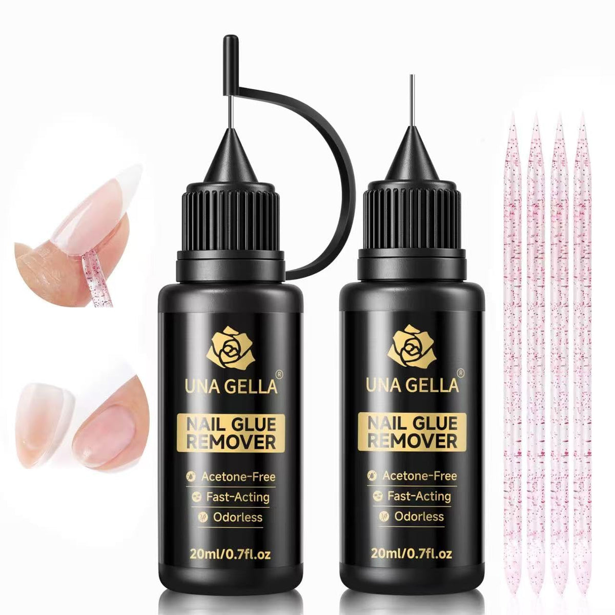 UNA GELLA Nail Glue Remover 20ml bottle front view