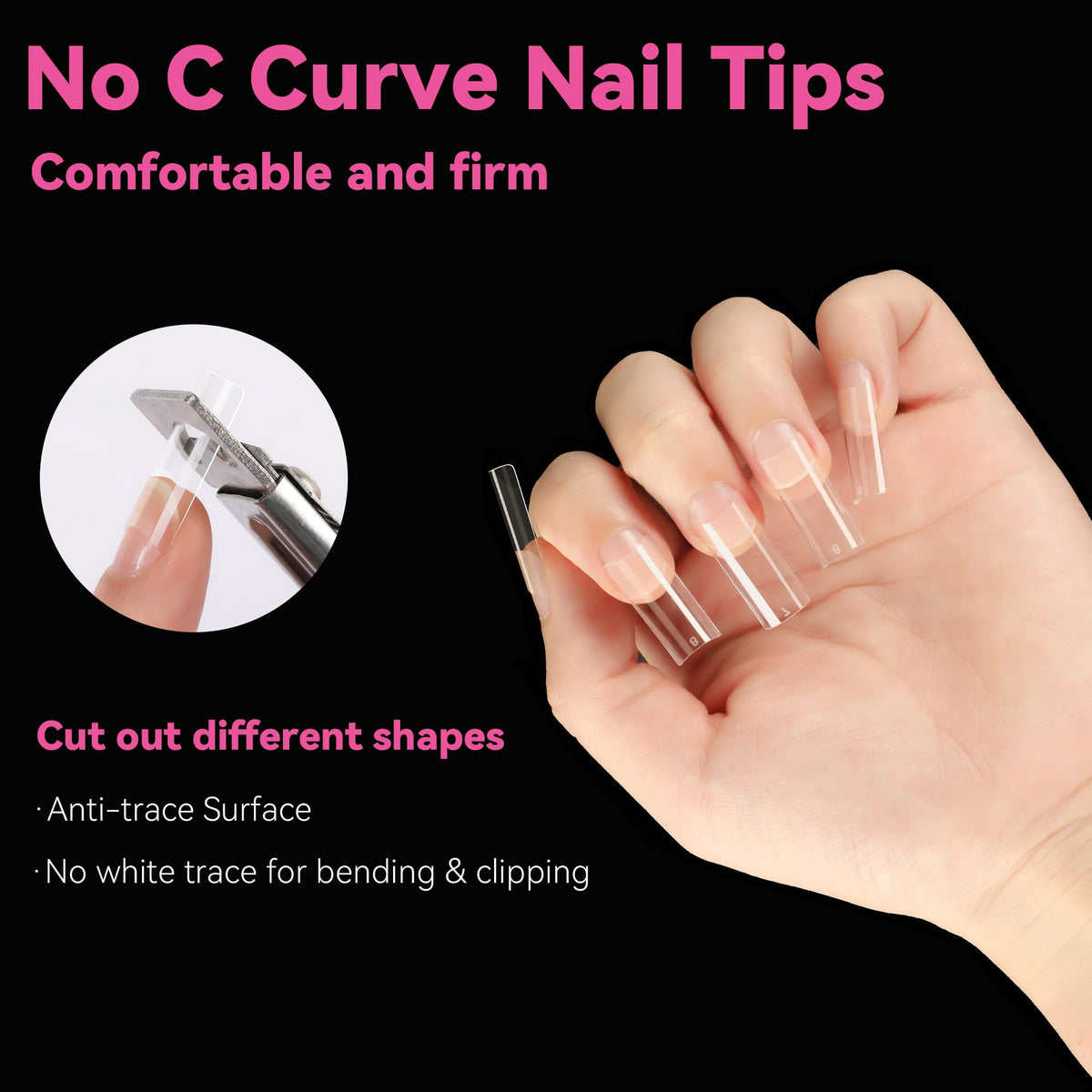 UNA GELLA nail tips displayed on a nail stand