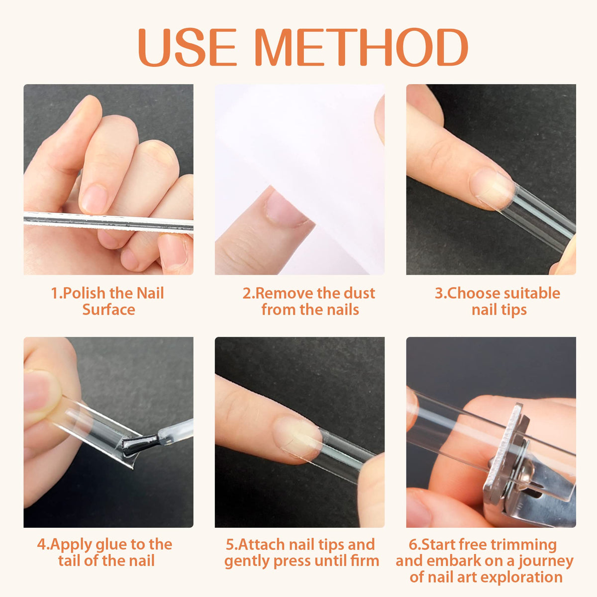 UNA GELLA nail tips in a DIY nail art setup