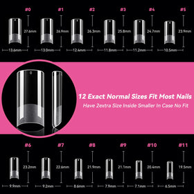 UNA GELLA nail tips in use during nail art