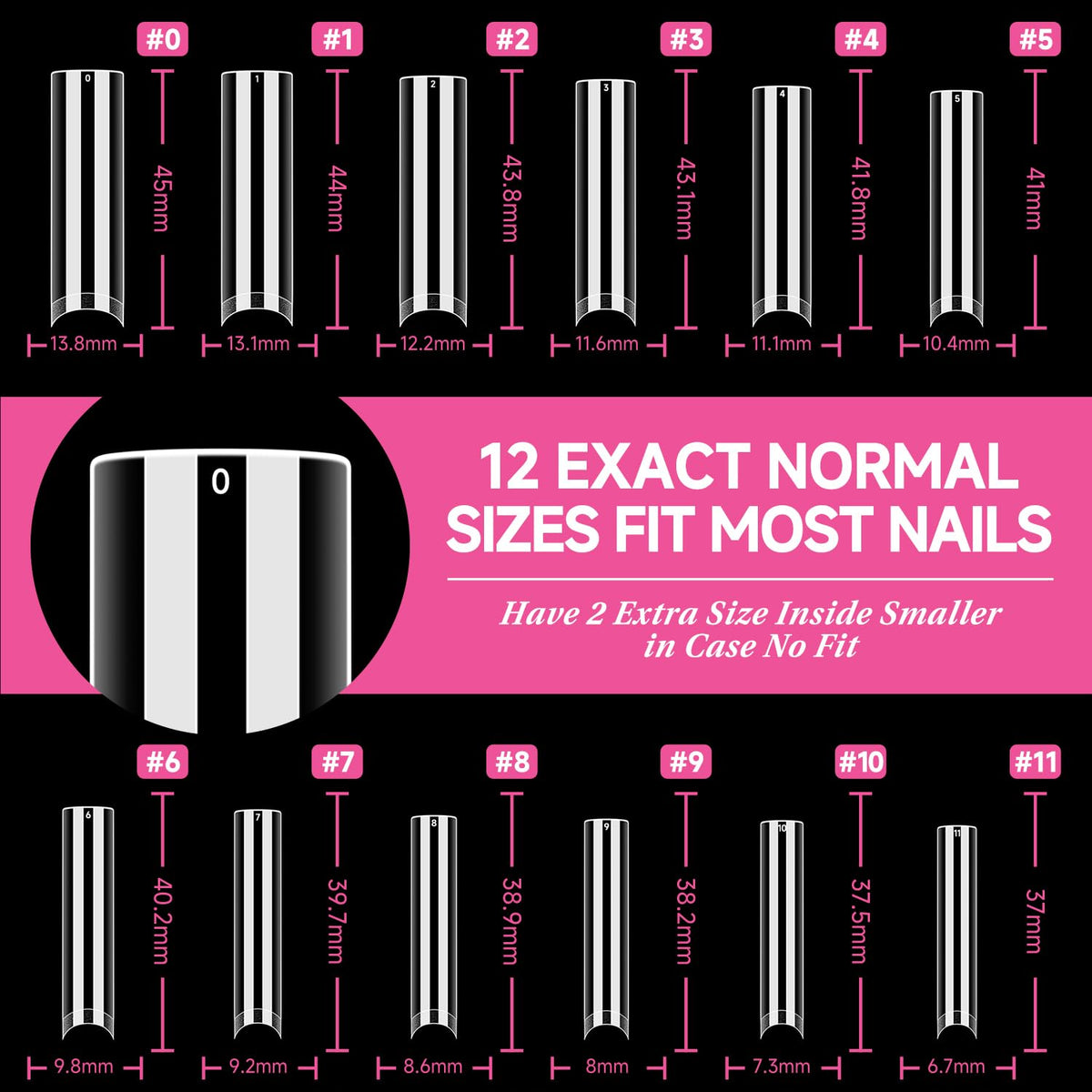 UNA GELLA nail tips in various lengths and styles