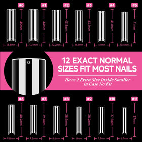 UNA GELLA nail tips in various lengths and styles