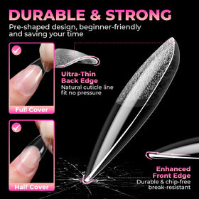 UNA GELLA nail tips in various sizes with packaging