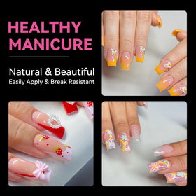 UNA GELLA nail tips showing various sizes