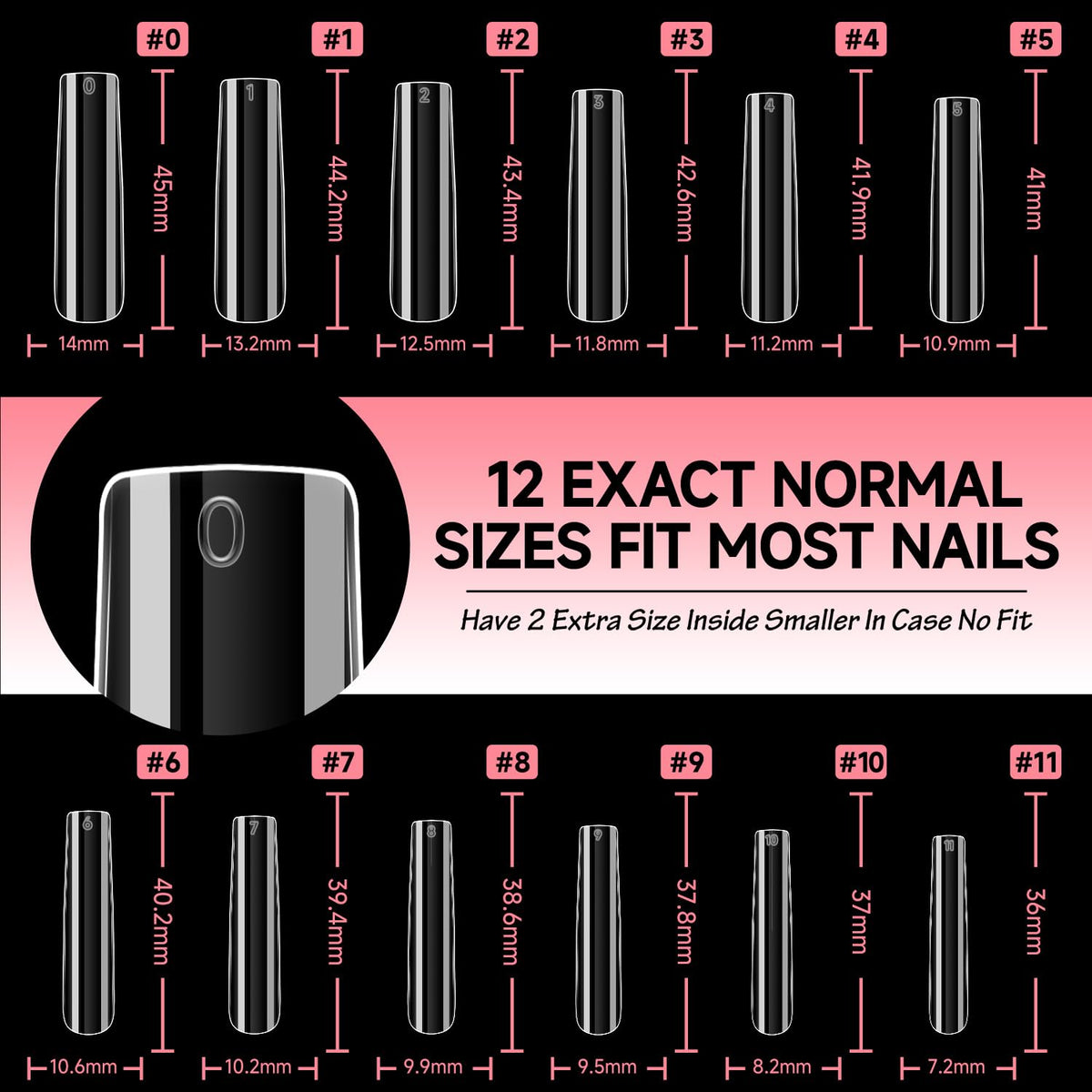 UNA GELLA nail tips suitable for nail art