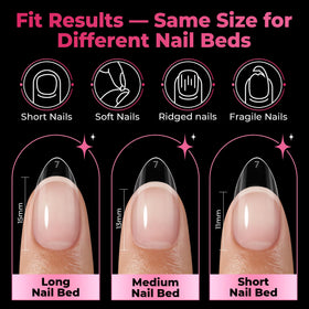 UNA GELLA Short Almond Nail Tips 450PCS showing flexibility