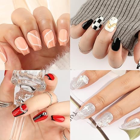 UNA GELLA Short Coffin Gel Nail Tips assorted sizes