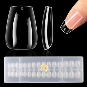 UNA GELLA Short Coffin Gel Nail Tips box front view