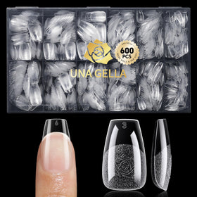 UNA GELLA Short Coffin Nail Tips 600Pcs front view