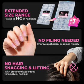 UNA GELLA Short Oval Nail Tips in short oval shape