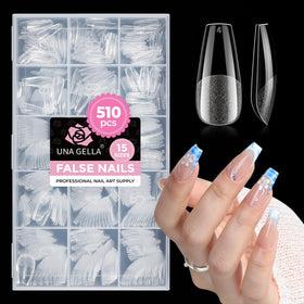UNA GELLA Soft Gel Medium Coffin Nails Tips pack front view