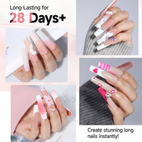 UNA GELLA Square Nail Tips in various shapes and sizes