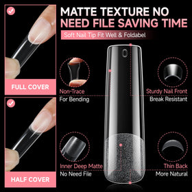 UNA GELLA Square Nail Tips packaging and contents
