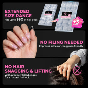 UNA GELLA Square Nail Tips packaging with 510 pieces
