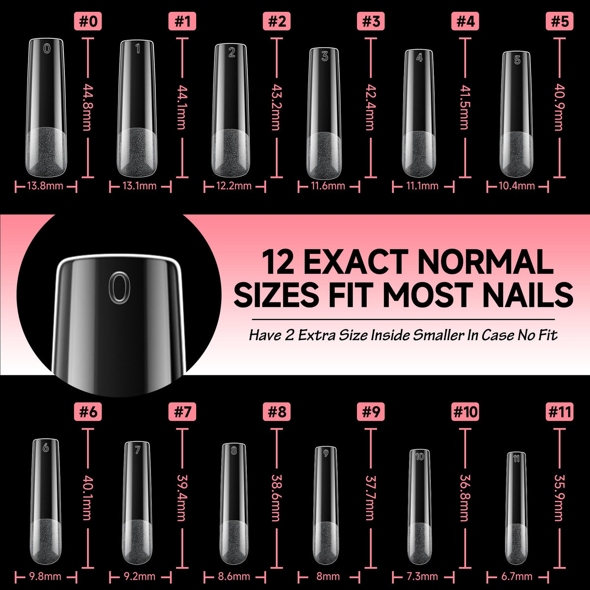 UNA GELLA Square Nail Tips showcasing versatility in nail designs