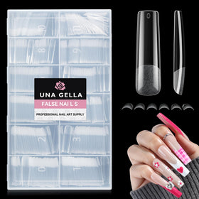 UNA GELLA Square Nail Tips XXL Extra Long 504pcs front view
