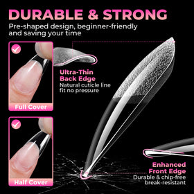 UNA GELLA Stiletto Gel Nail Tips in packaging