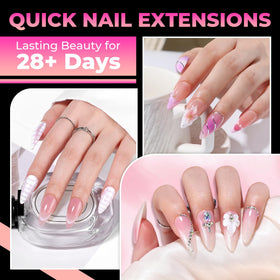 UNA GELLA Stiletto Gel Nail Tips showing size options