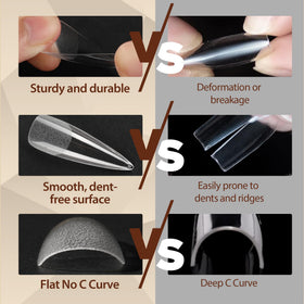 UNA GELLA Stiletto XXL Nail Tips close-up of number markings