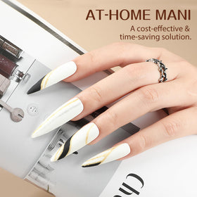 UNA GELLA Stiletto XXL Nail Tips in a manicure setting