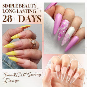 UNA GELLA Stiletto XXL Nail Tips showing inner texture