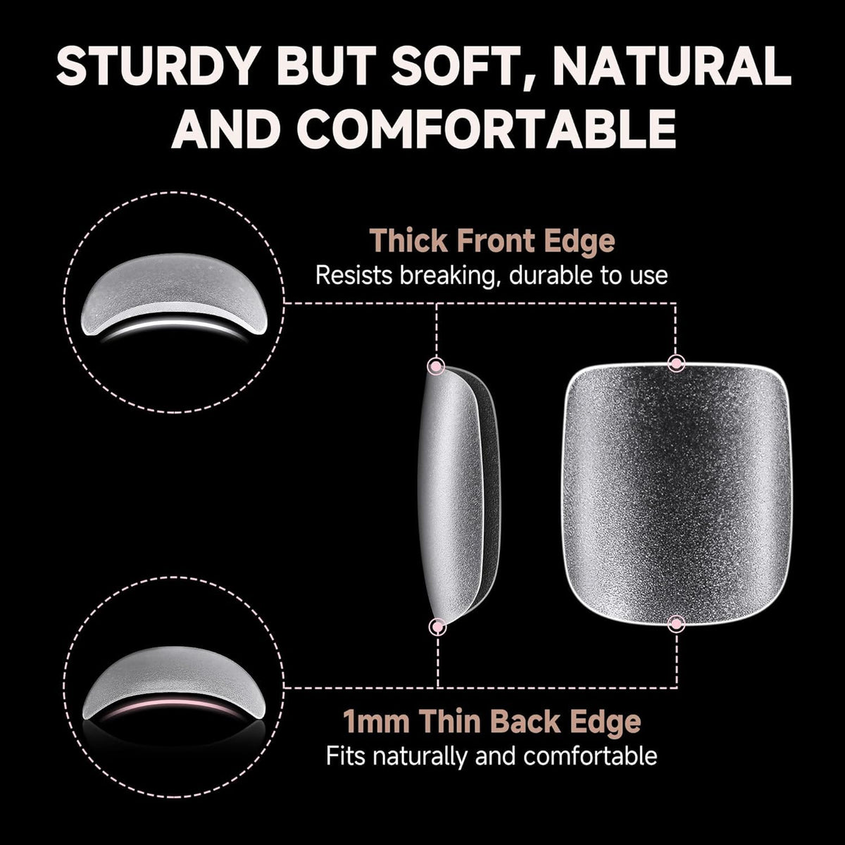 UNA GELLA Toe Nail Tips butterfly-shaped handle for easy application